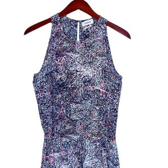 L’agence Sleeveless Silk Tie Front Jumpsuit Size Small in Multi Mosaic Print - Picture 14 of 14